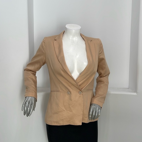 Sincerely Jules Women Riley Blazer Tan Size L NWT - Picture 1 of 14